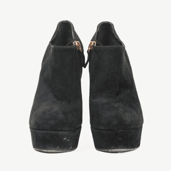 Yves Saint Laurent Palais Black Suede Platform Booties - Picture 2 of 10